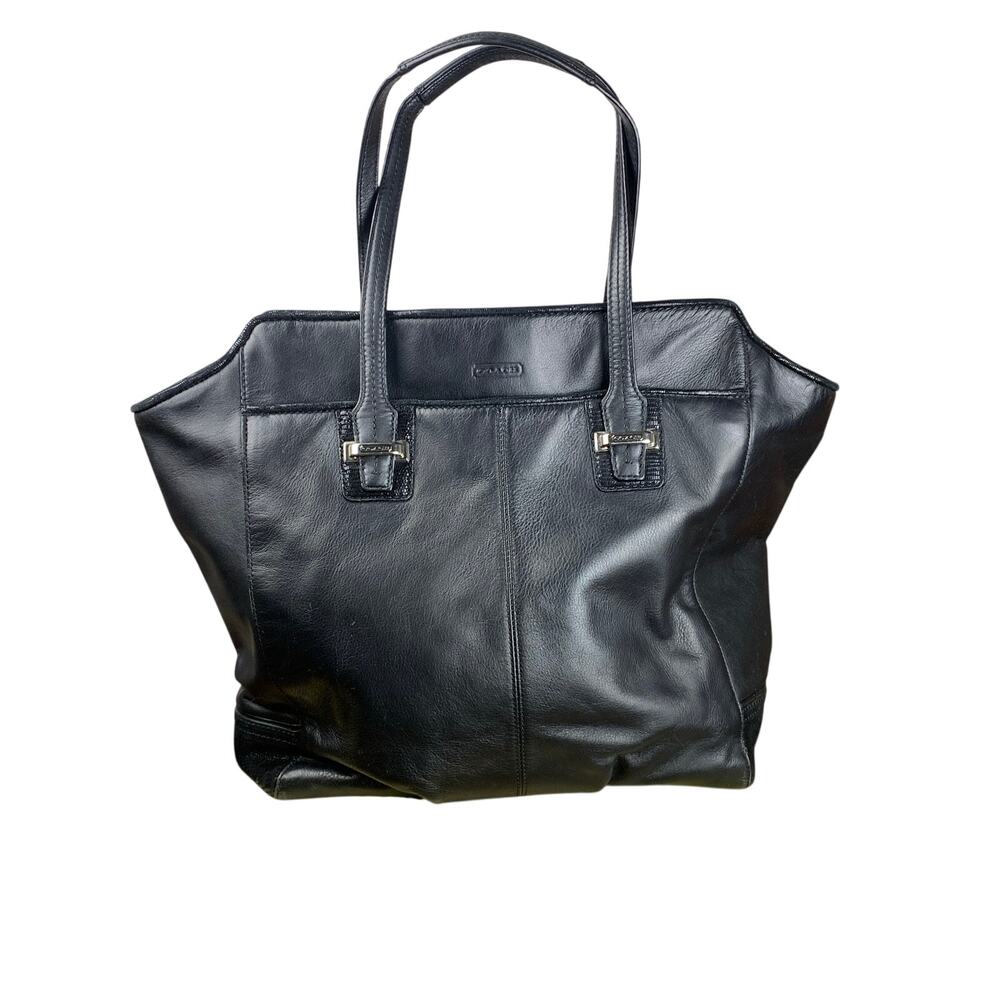 Coach Taylor North South Black Leather Tote  G1320-F25941